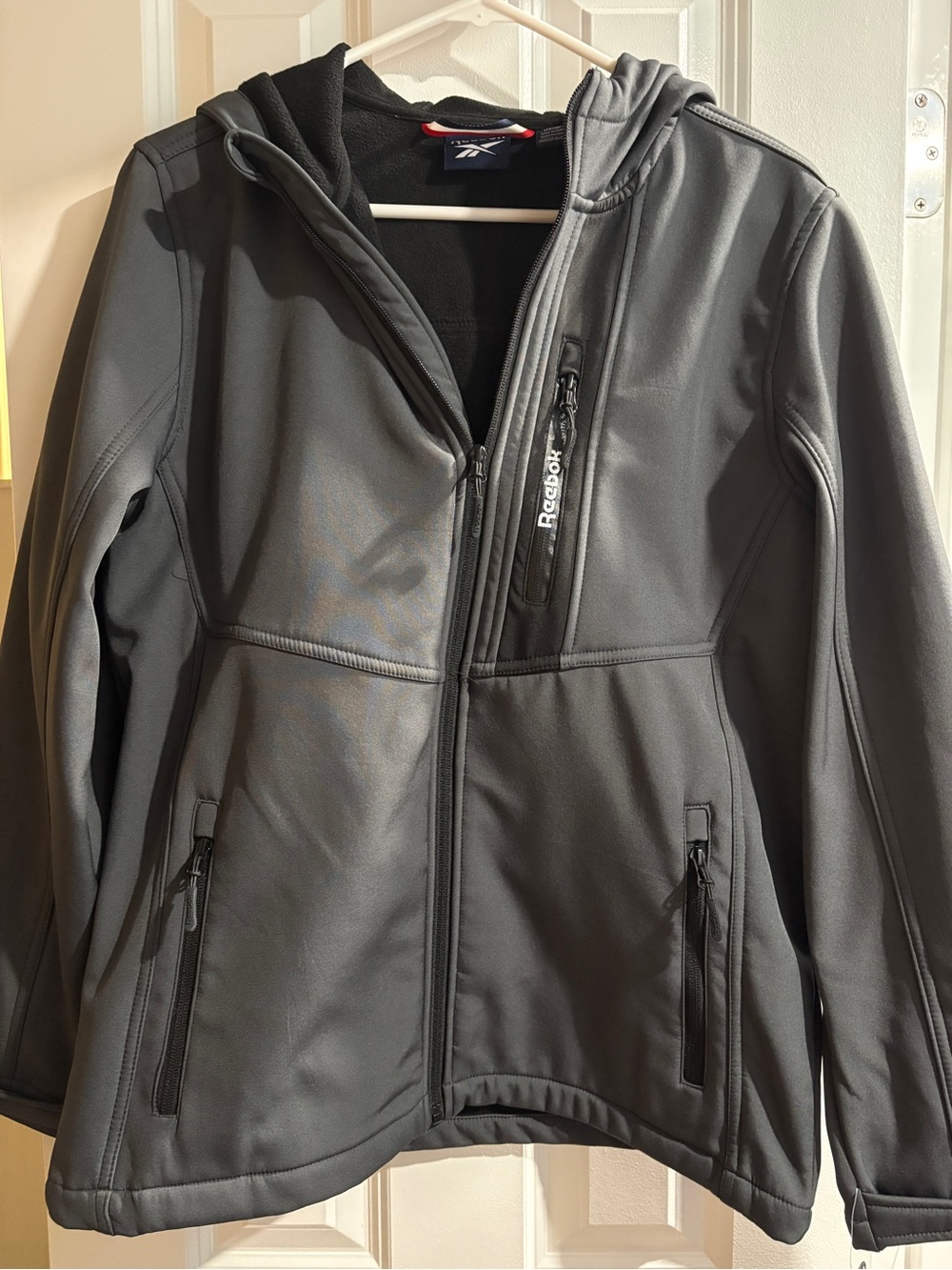 Kids XL Reebok Gray Hooded Softshell Utility Jacket NWT